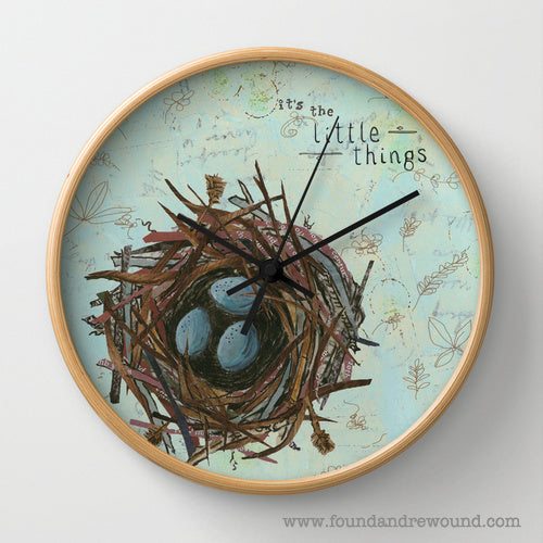 Jordan Kim foundandrewound wall clock Society6 It's teh Little Things