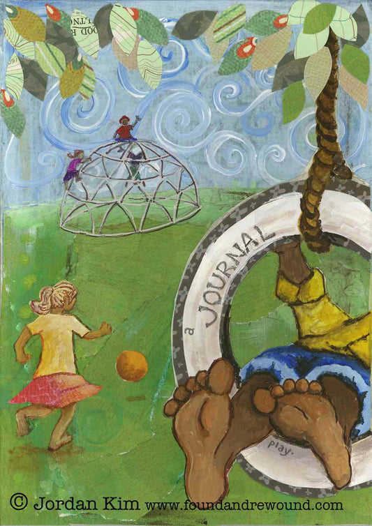 Jordan Vinograd Kim mixed media collage Playground 3