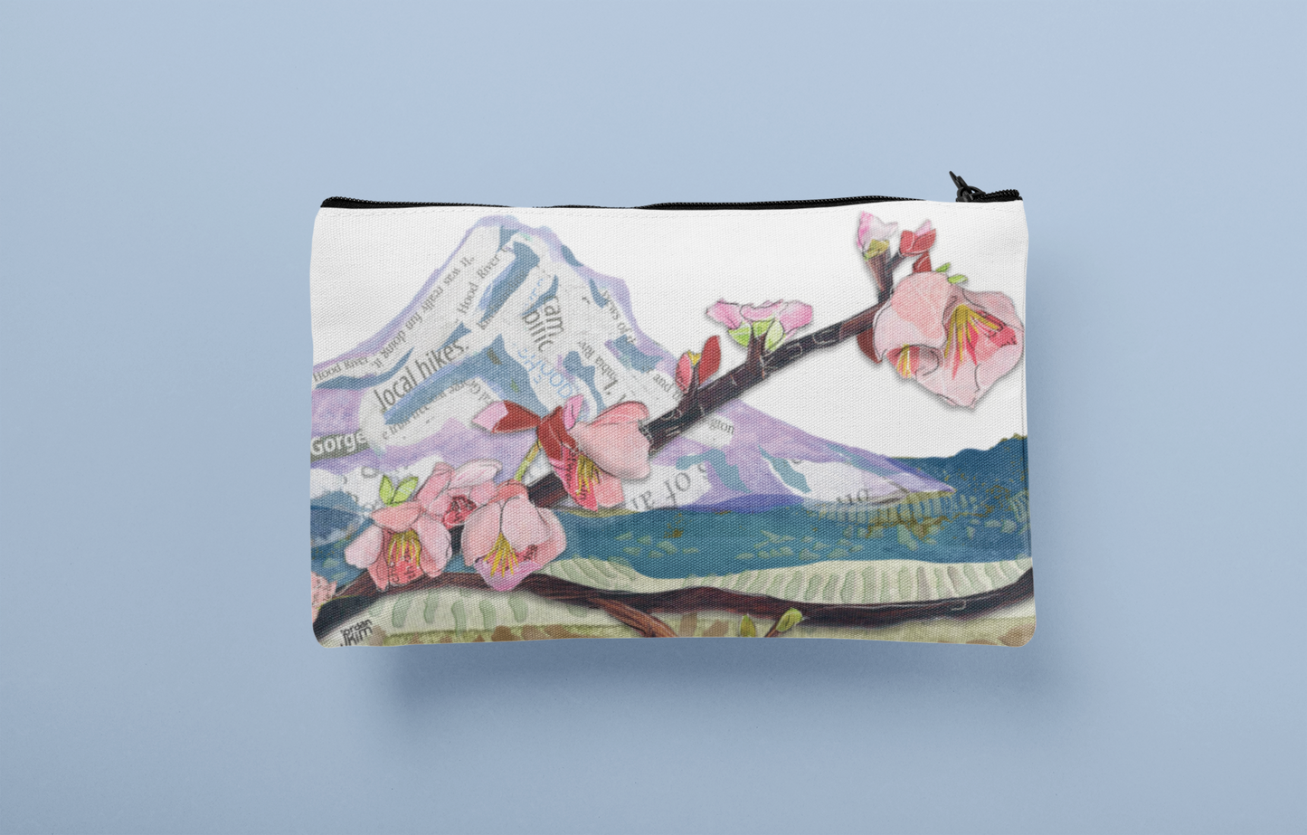 Mountain Blooms Zipper Pouch (Print on Both Sides)