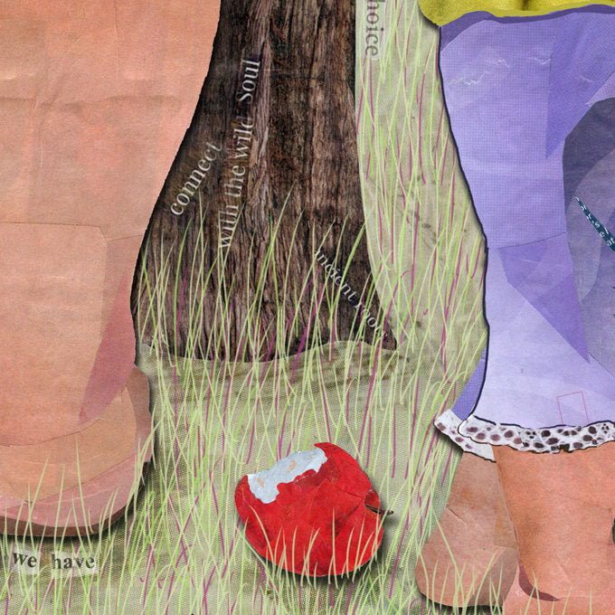 Greeting Card of a Mother and Child Harvesting Apples - October- Apples - Motherhood - Autumn - Blank Card