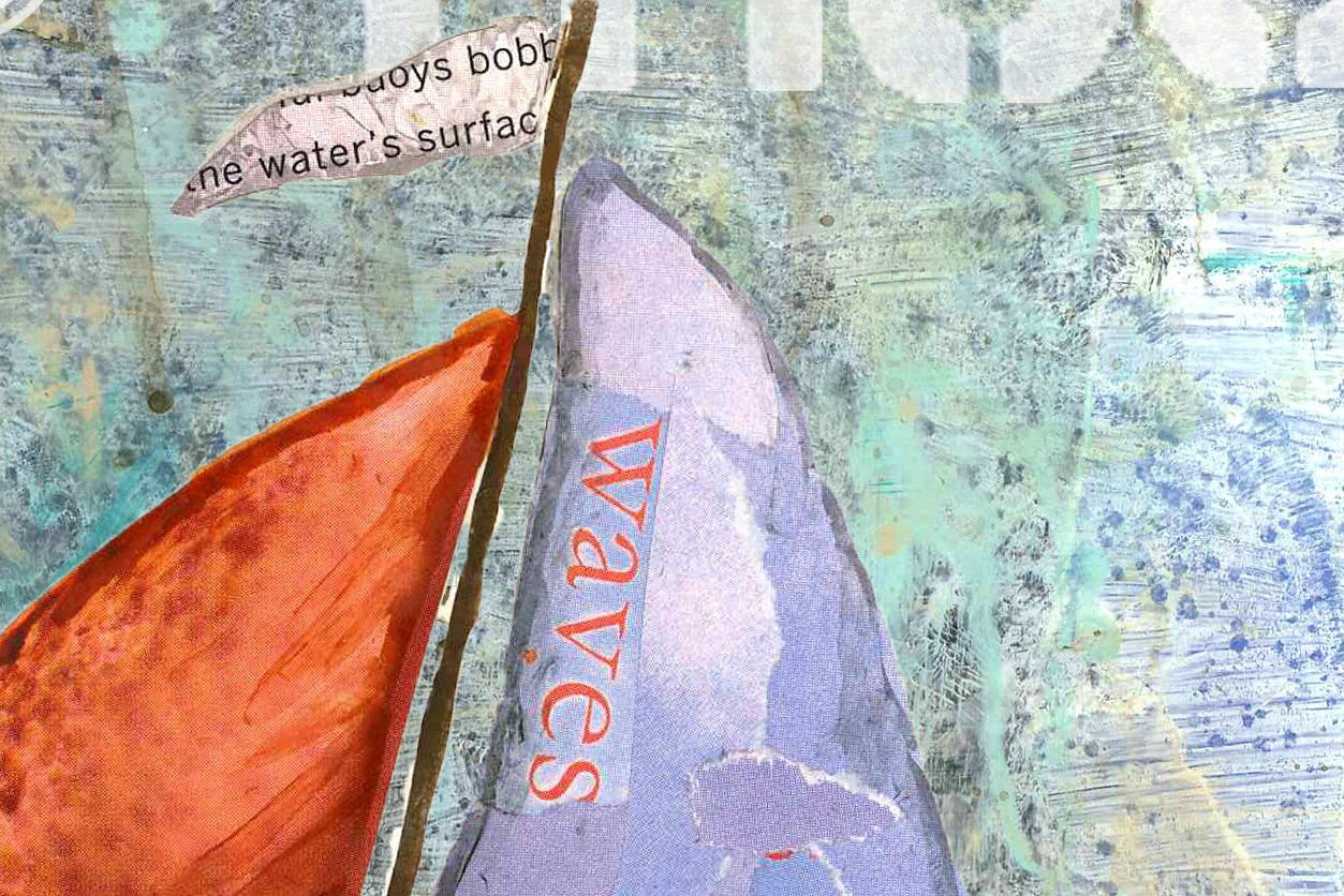 8x10 Art Print of a Sailboat with a red sail - Trust - Inspirational Wall Art - Encouragement Gift