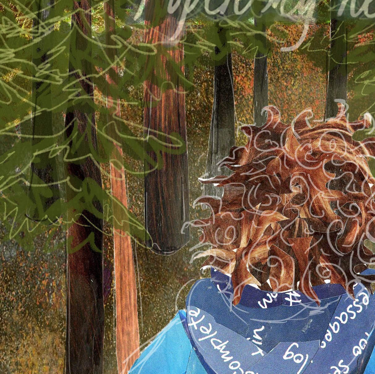 Greeting Card of a Woman in the Forest with words "I Open My Heart" - Encouragement Card - Blank Inside - Woman - Friend