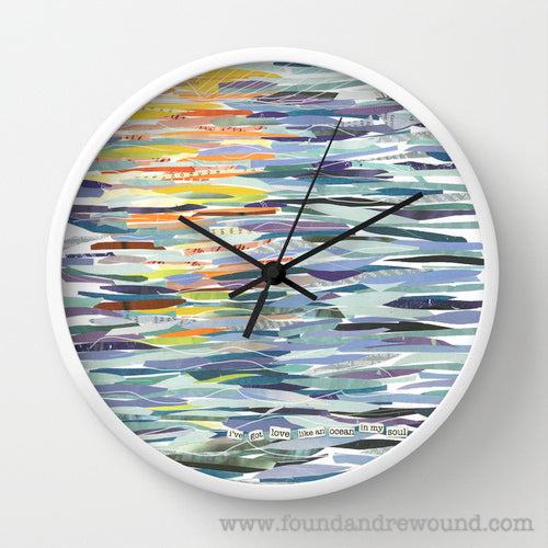 Jordan Kim Love Like The Ocean wall clock