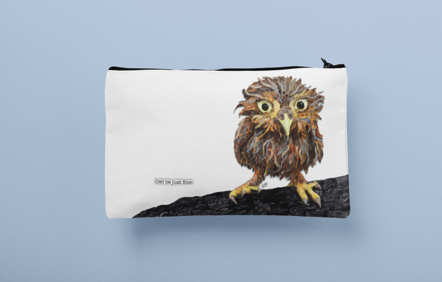 Soggy Owl Zipper Pouch