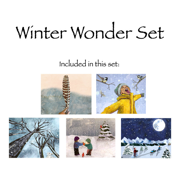 Holiday Card Set of 5 Cards - Blank Inside