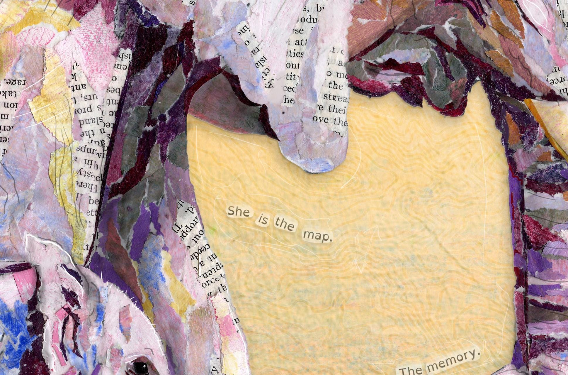 Elephant Matriarch Art Print – 8x10 Elephant Family Collage – Motherhood & Movement Wall Art