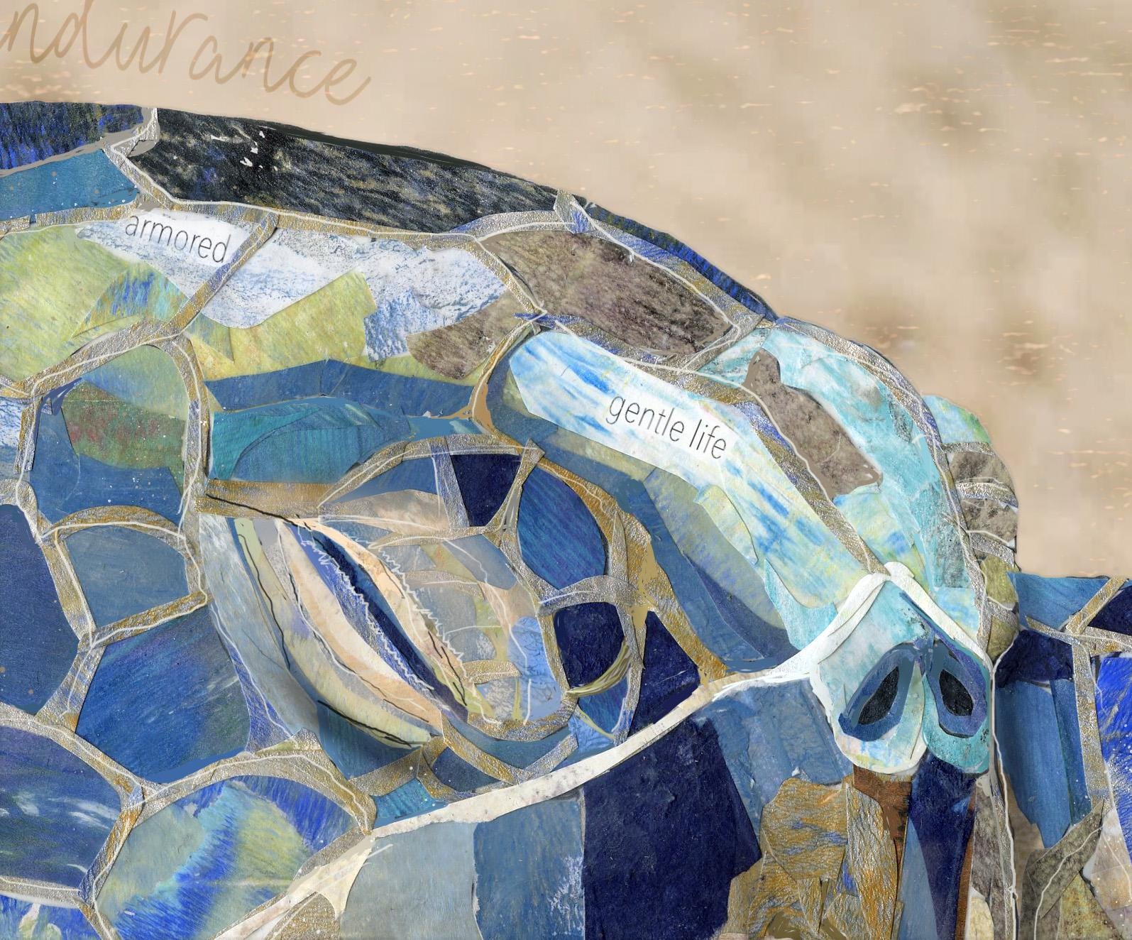 Sea Turtle Card – Ocean Animals – Inspirational Nature Art – 5x7 Blank Greeting Card