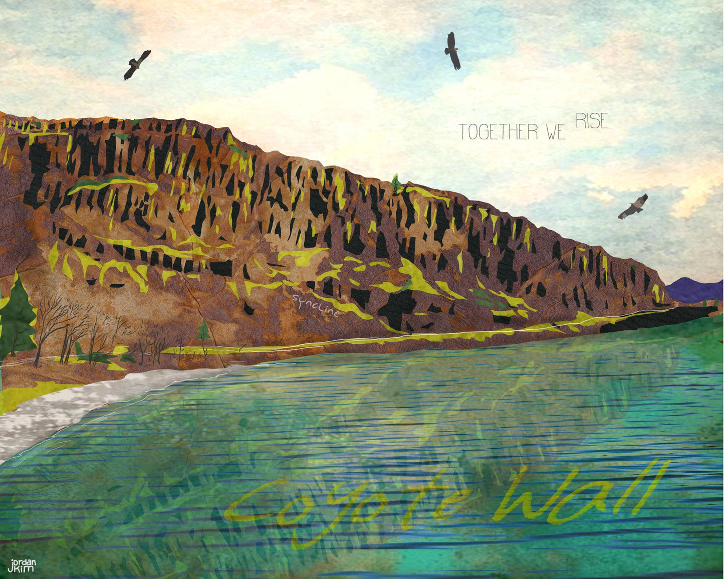 Coyote Wall Card – Syncline, Columbia River Gorge, Landscape – 5x7 Blank Greeting Card