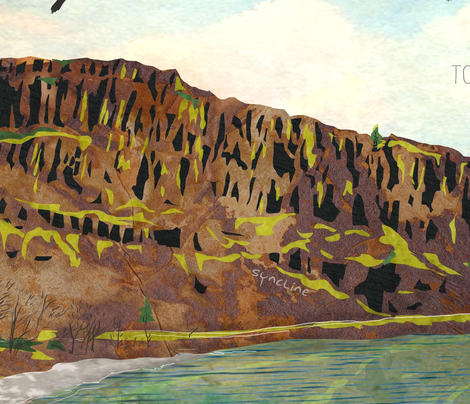 Coyote Wall Card – Syncline, Columbia River Gorge, Landscape – 5x7 Blank Greeting Card