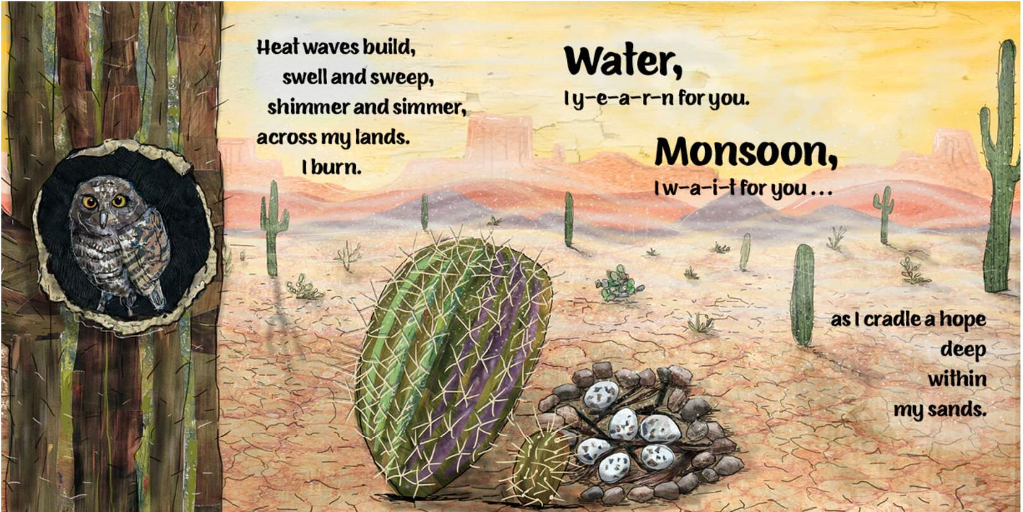 Picture book - "I am the Thirsty Desert" - children's book, kid lit, picture book, desert, super bloom, Sonoran Desert, animals, plants